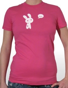Girl T-Shirt basic bunny … - Fuchsia