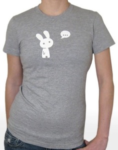 Girl T-Shirt basic bunny … – Heather Grey