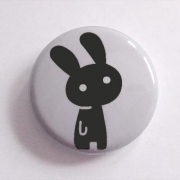 basic bunny Button - schwarz