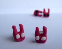 basic bunny Ohrstecker - weiß