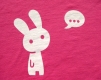 Girl T-Shirt basic bunny … - Fuchsia