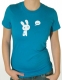 Girl T-Shirt basic bunny … - Teal