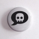 bubble skull Button - schwarz