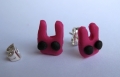basic bunny Ohrstecker - schwarz
