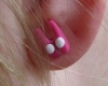 basic bunny Ohrstecker - weiß